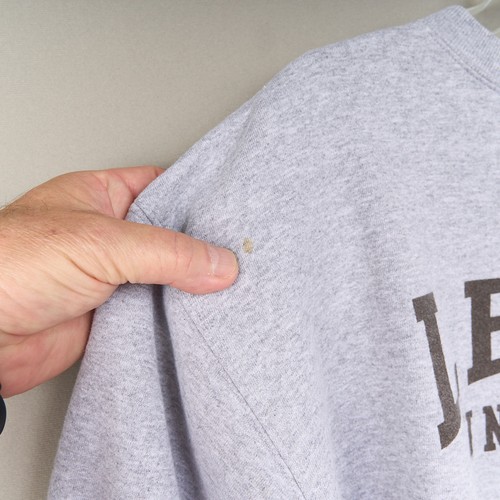 Lehigh University Sweatshirt L Gray Crewneck Spell Out Mountain Hawks - Picture 4 of 11