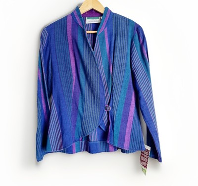 Vintage Skye Smocks Retro Eclectic Artsy Jacket Blazer Women s Medium 80s 90s