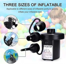 Electric Air Pump Inflator Deflate Inflatables Bed Pool Air Mattress 240V/12V
