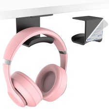 Under Desk Headphone Hook - Adhesive Gaming Headphone Stand Hanger, Table Mou...