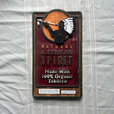 Vintage Natural American Spirit Cigarettes Wooden Sign Rustic Wall Decor