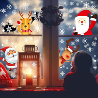 Weihnachtsdeko Fenster, 4 BläTter Weihnachten Fensterbilder, Selbstklebend, Pvc,