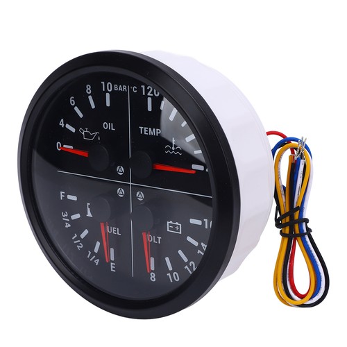 4-In-1 Fuel Level Gauge Oil Pressure Gauge Water Temperature Gauge Voltmeter 4 - Picture 18 of 22