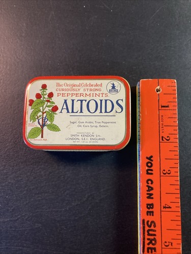 Vintage Altoids Red Peppermints Empty Tin Collectible Container London England - Picture 5 of 10