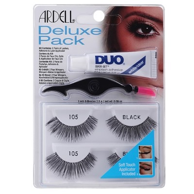 074764648648 Ardell Deluxe Pack zestaw sztucznych rzęs 2 pary 105 Black (P1) 
