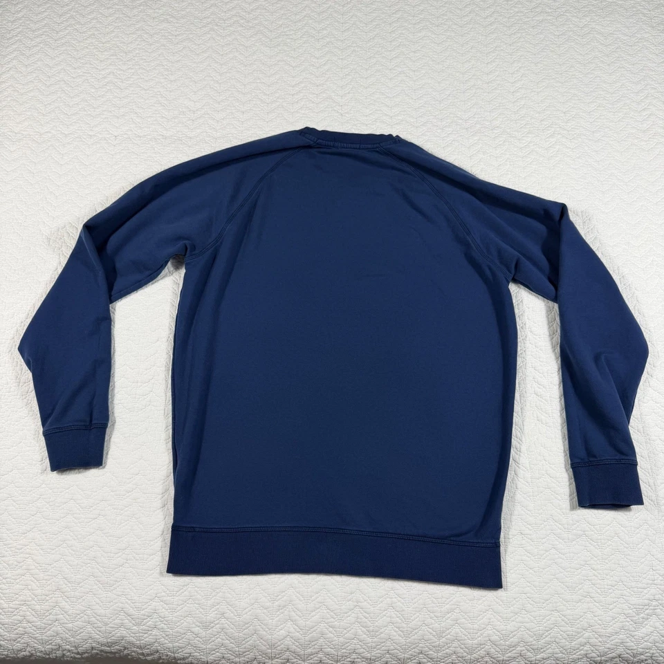 Sudadera Pullover Peter Millar Para Hombres Mediana Azul Marino Manga Larga Cuello Redondo Foto 4 de 4