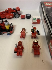 LEGO Racers #8673 Ferrari F1 Fuel Stop 100% Complete w/ Minifigures In Box