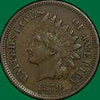 1879 Indian Head Cent Extremely Fine XF Coin #41396