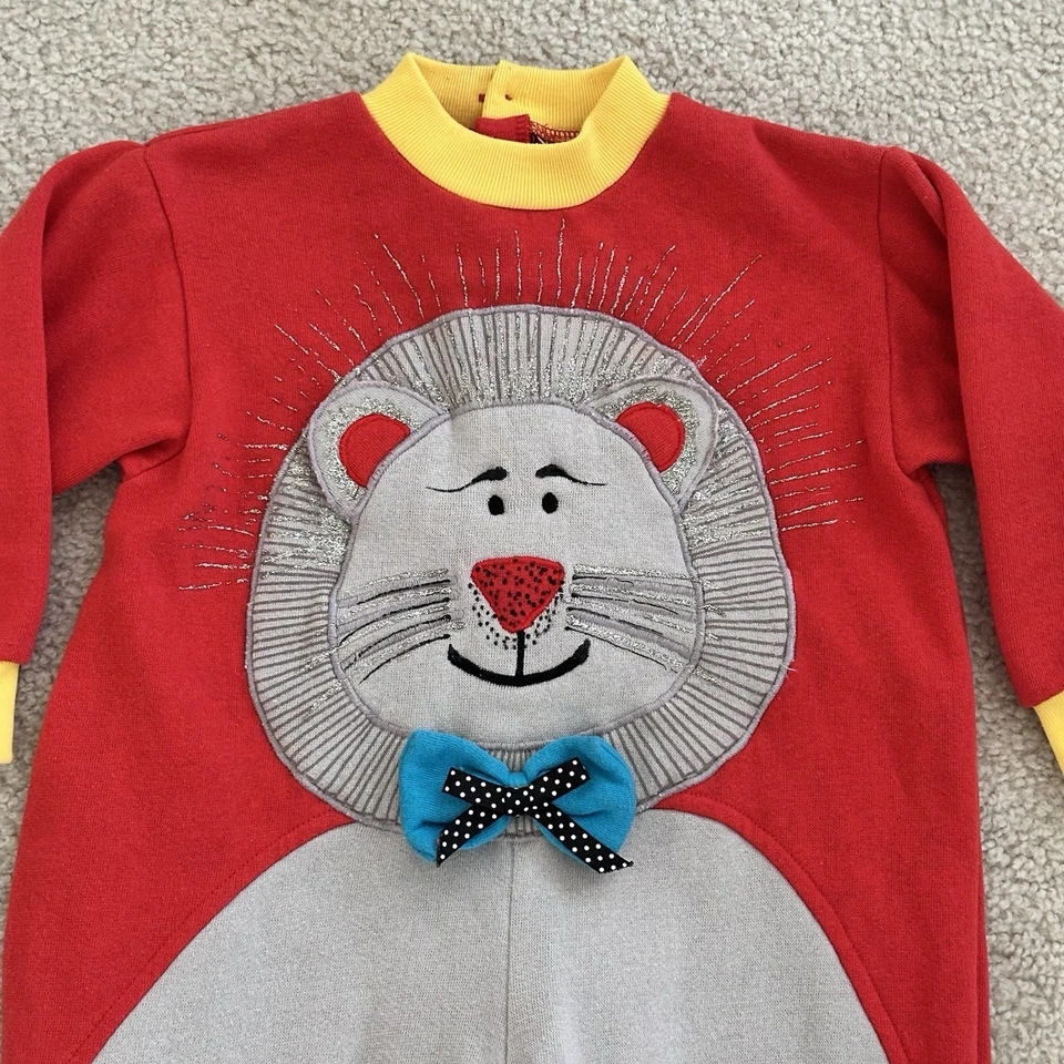 Mameluco de una pieza vintage años 90 2T Lion Pop niños conjunto Dyno niños Foto 4 de 4