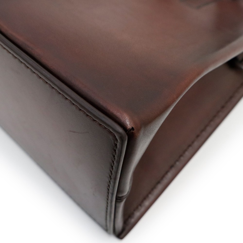 Berluti Ruti 25 Messenger Bag Handbag Venezia Leather, Legno Bruciato image 8