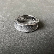 David Yurman Streamline Collection for Men Ring Sterling Silver / Diamonds SZ 10