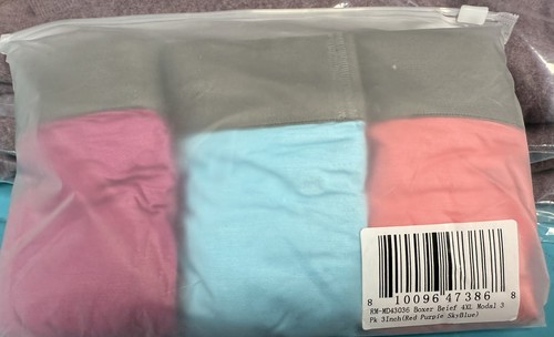 Real Men boxer brief underwear 3” inseam men’s 4XL 3pk stay dry pouch $50 - Picture 5 of 6