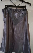 Flora 2-Piece Sharon Collection Satin Sleewear Women's Pajama Set NWT XL Storm 