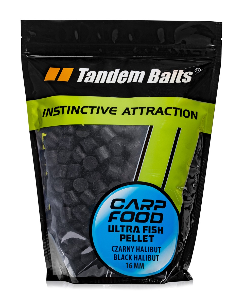Tandem Baits Pellet ultra fish CF–1 kg–Halibut Nero 16 mm