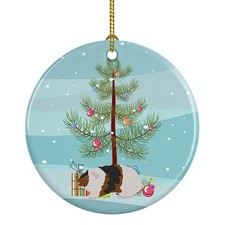 Teddy Guinea Pig Merry Christmas Ceramic Ornament CK4448CO1