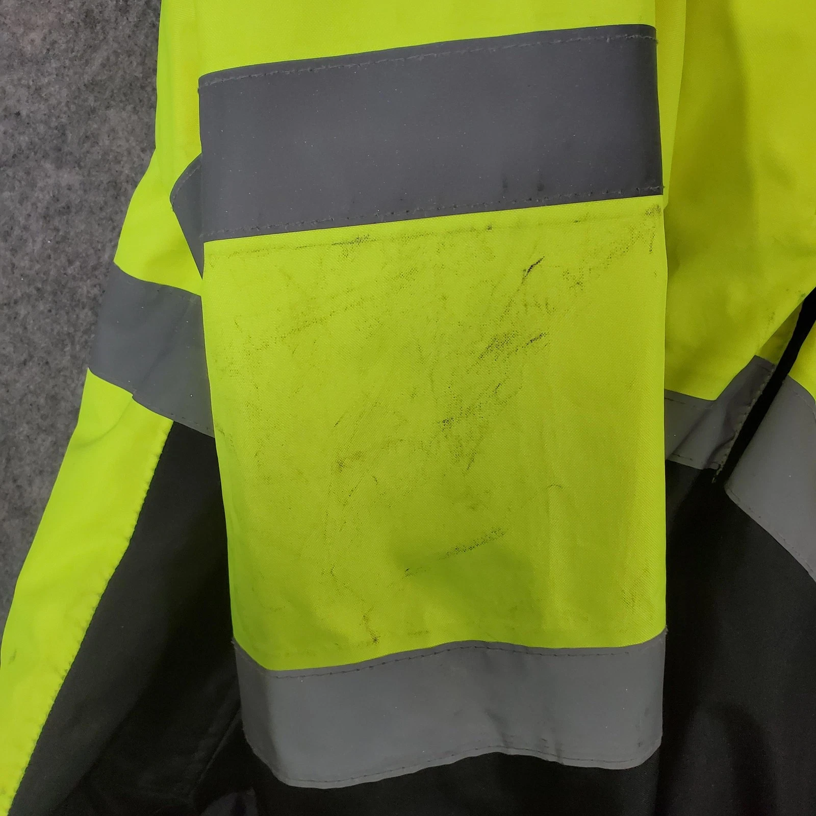 Radians Jacket Mens Large Yellow Black Hi Vis Reflective 3 In 1 Hooded Workwear image 7