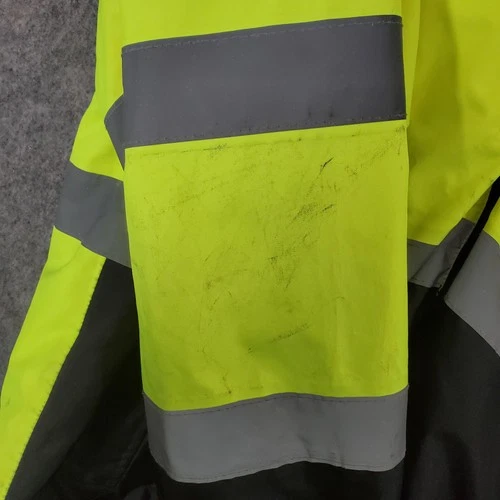 Radians Jacket Mens Large Yellow Black Hi Vis Reflective 3 In 1 Hooded Workwear image 7