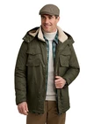 Mens Waterproof Jacket with Sherpa Lining and Detachable Hood Insulated