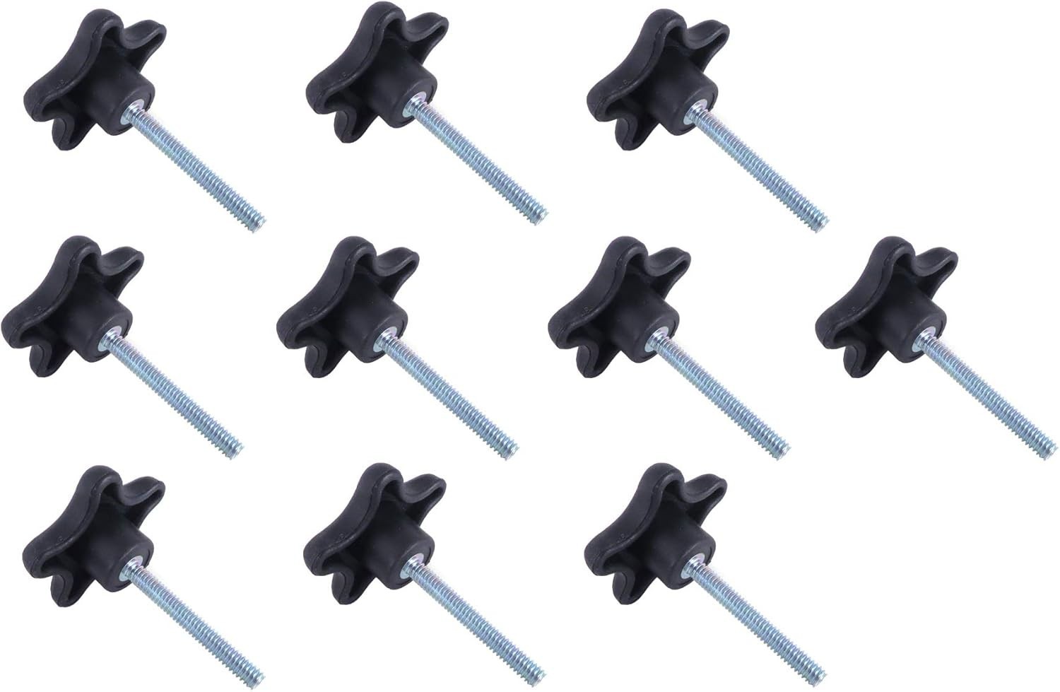 Lot 10 each 3/8 16 Male Threads Star Knobs 2 inch Diameter with 2 inch Long Thre