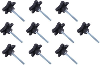 Lot 10 each 3/8 16 Male Threads Star Knobs 2 inch Diameter with 2 inch Long Thre