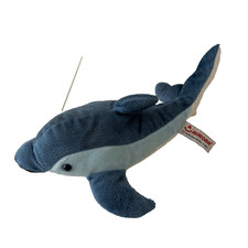 Aurora World Dolphin Plush Stuffed Animal Blue Striped