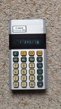 Vintage Canon Palmtronic LD-8Ms Calculator, Case & Instructions, working. Rare.