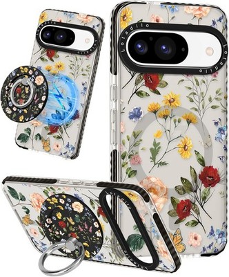 Cute Google Pixel 9 Pro/9 Case - Retro Flower TPU Phone Case for Women Girls