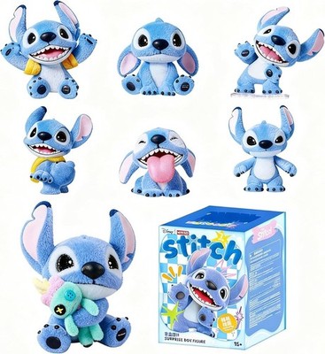 MINISO Disney Lilo & Stitch Flocked Plush Toy Figure Blind Box AUTHENTIC