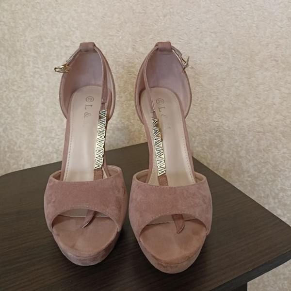 Women Heels Pink Suede 39 #268L