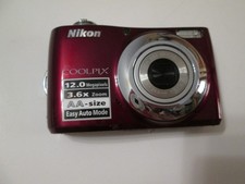 Nikon COOLPIX L22 12.0MP Red Digital Camera For Parts Or Repair NO POWER READ