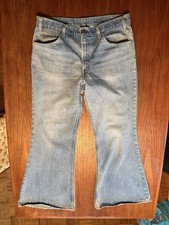 VTG 70s Levi's Orange Tab 684 Bell Bottoms Flared Denim Jeans Mens 36x30 1978
