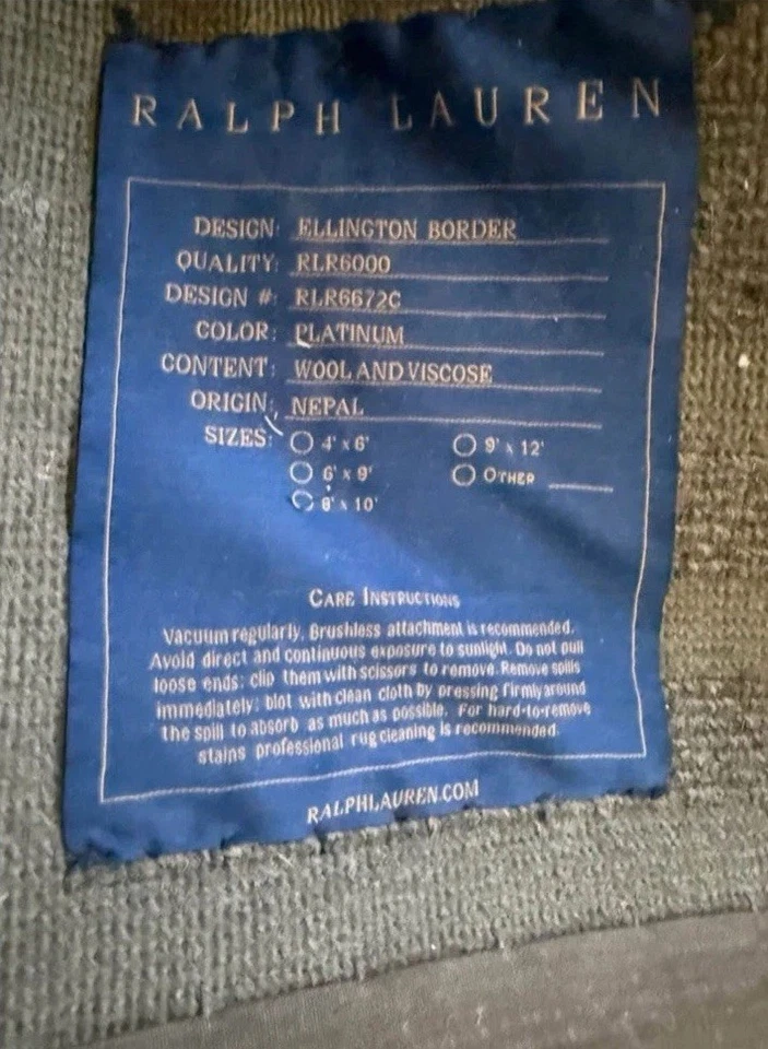 Ralph Lauren Ellington Rug 8x10 Foto 4 de 4