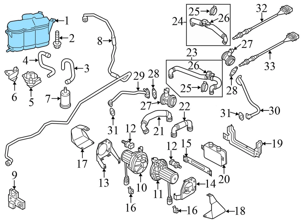 AUDI S8 2013-2018 - Bote de vapor carbón/combustible 4H0201801A Foto 4 de 4