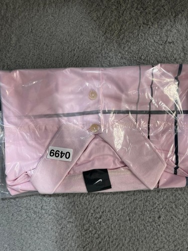 Nike Golf Dri-FIT Poloshirt XL rosa kariert Grafik leicht sportlich Passform - Bild 8 von 8