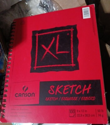 Canson 702-192  Universal Spiral Sketch Book 9''X12''-100 Sheets