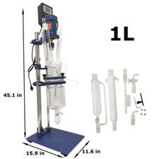 1L 110V Pilot Plant Jacketed Glass Chemical Reactor Glass Reactor Lab Glassware