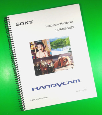 Owners Manual for Sony HDR TG5 TG5V Video Camera 123 Pages W/Clear Covers!