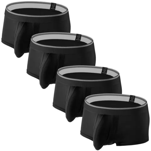 Paquete de 1/4 calzoncillos boxer para hombre ropa interior bolsa abultada calzoncillos suaves transpirables - Imagen 48 de 70