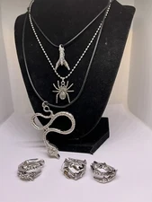 Gothic Jewelry Lot X 6 dragon claws foot spider snake rings