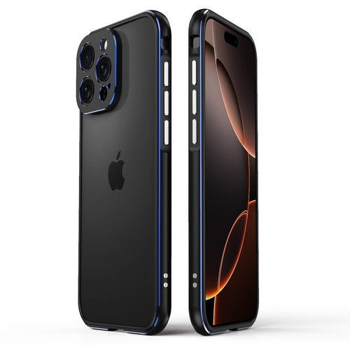 Metal Frame Bumper Case For iPhone 16e 17 16 15 13 12 Pro Max 14 + Lens Cover - 第 14/26 張圖片