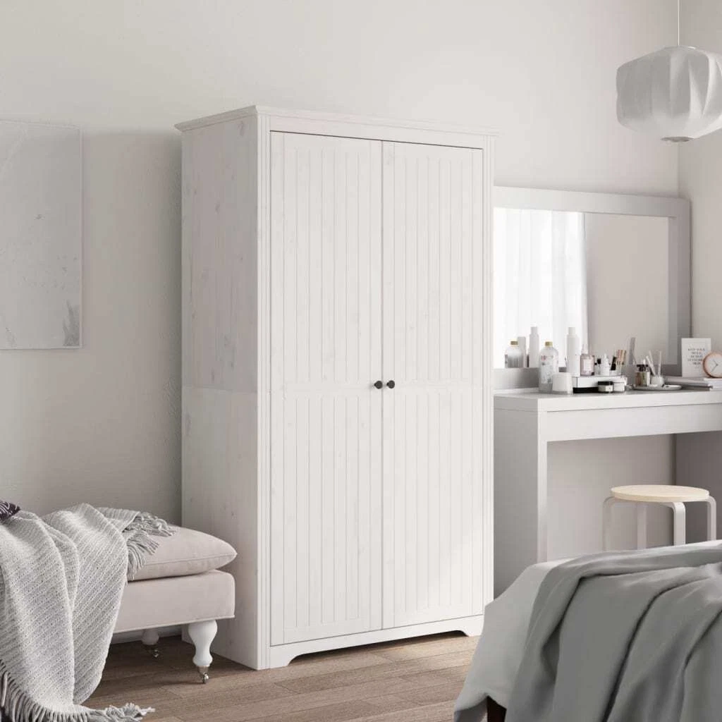 Solid white wardrobe online