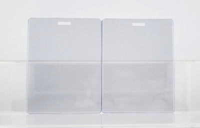 Pack of 2 - Clear ID SSN Social Security Card Holder 3''x4'' -Semi Rigid Protector