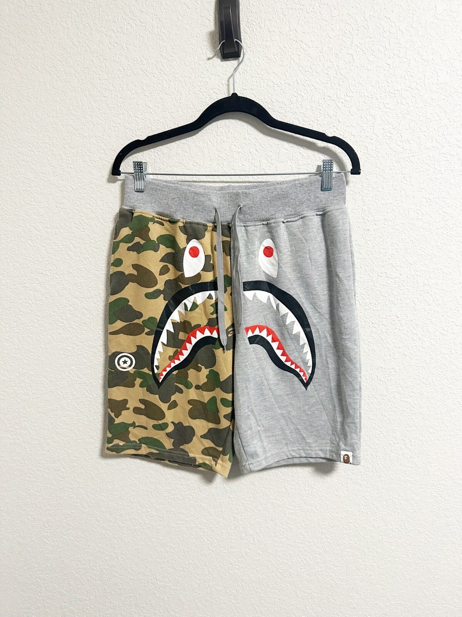 A Bathing Ape BAPE 1st Camo Back Shark Sweat Shorts