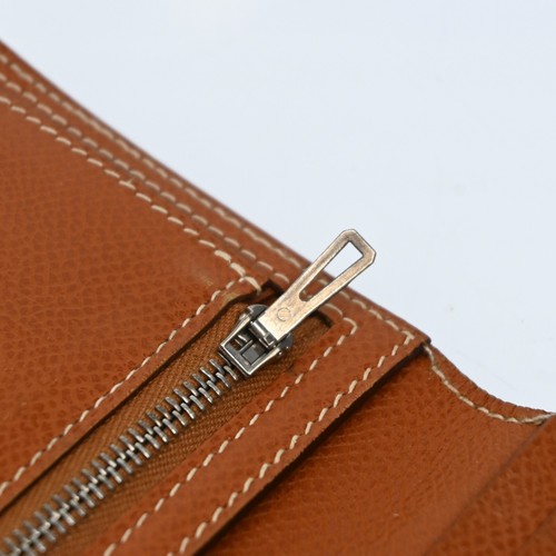 Authentic HERMES Bearn Wallet Leather Brown France w/Box F7058A501 - Picture 14 of 24