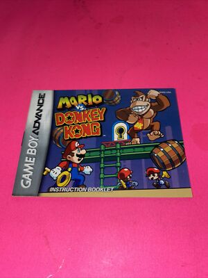 Mario Vs Donkey Kong Nintendo GameBoy Advance GBA MANUAL INSERT ONLY
