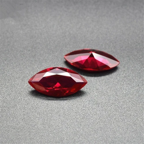 Real Corundum Ruby 1 Carat each - 5mm x 10 mm  Marquise cut, 2 stones per order.