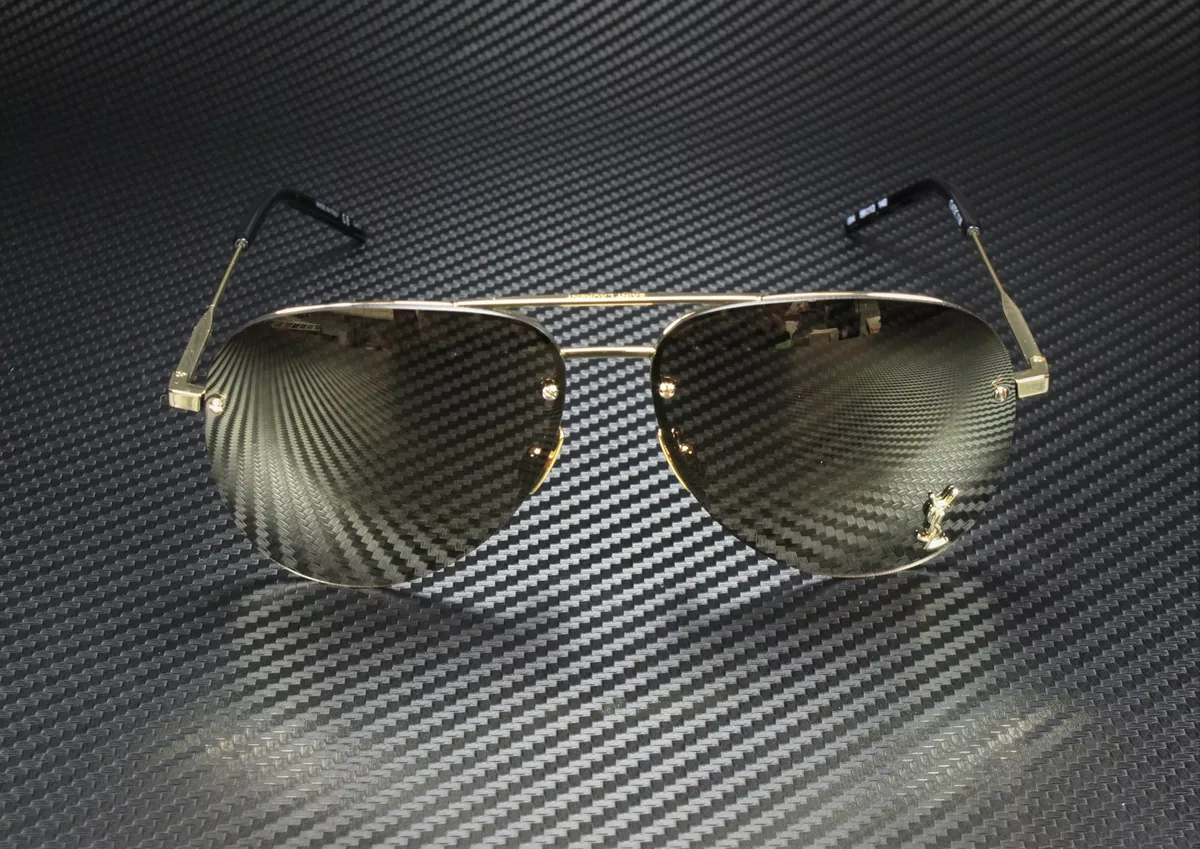 Saint Laurent Classic 11 M Sunglasses Gold Bronze Mirror 59 New 100%  Authentic 889652058498