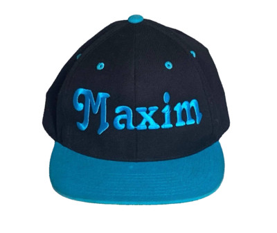 LIDS MAXIMO CAP/HAT IN BLACK AND BLUE STYLISH