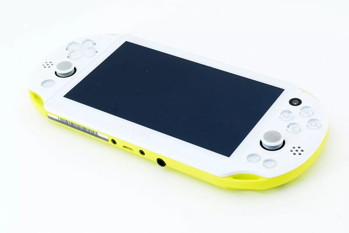 Sony PS Vita Lime Green White slim Playstation PCH-2000 w/ Charger