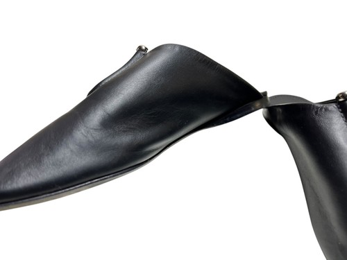 Mercedes Castillo Rayven Black Leather Nappa Slippers Mules SZ 7.5 / 37.5 $325 - Picture 7 of 9